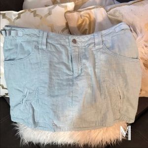 Light Denim Mini Skirt